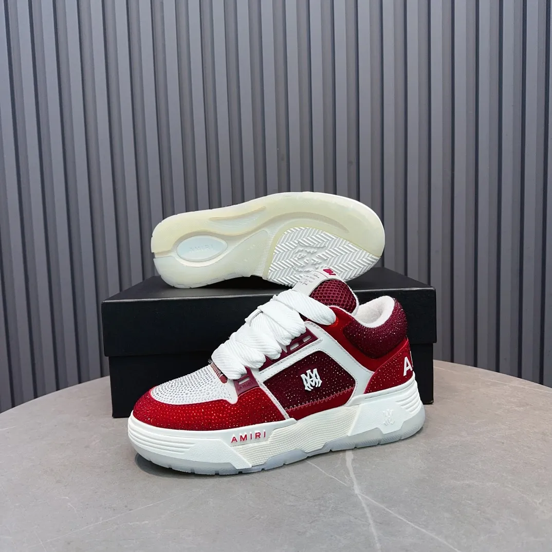 Men's shoes 💰760💰 AMIRI AMIRI fashion brand hot sale 🔥 Available all year round, couples 💑 Official website synchronization Imported fabrics 1⃣️ vs 1⃣️ replica, original factory special original sole, 35-45 (45. non-refundable)